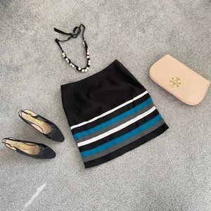 ♥ WHBM White House Black Market Tiered Hem Skirt US Zero     - O